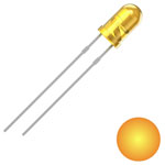 Quadrios 2111O154 Wired LED Yellow 3mm 700mcd 30° 20mA 2V
