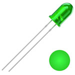 Quadrios 2111O157 LED wired Green Circular 5mm 2500mcd 30° 20mA 3V