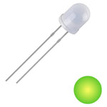 Quadrios 2111O164 LED wired Yellow-green Circular 3mm 700mcd 30° 20mA 2V