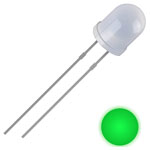 Quadrios 2111O169 LED wired Green Circular 5 mm 2500 mcd 30° 20 mA 3 V