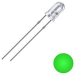 Quadrios 2111O176 LED wired Green Circular 3 mm 8000 mcd 25° 20 mA 3 V