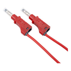 PJP 2210/600 V-50 Red Electro 4mm Shrouded Stackable Test Lead 50cm