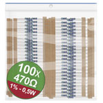Quadrios 22P091 Metal film resistor set 470 Ω Axial lead 0.5 W 1%