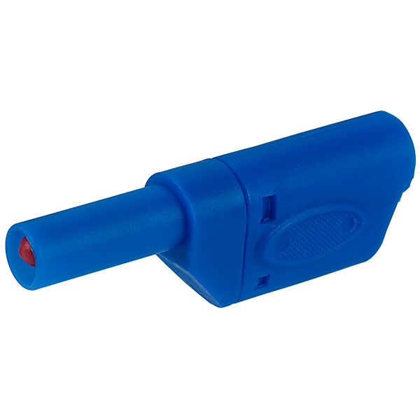 Truconnect 4mm Shrouded Stackable Test Plug Blue Rapid Online