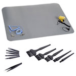 Quadrios 23EC158 ESD bench mat set Grey Antistatic 600mm x 400mm