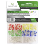 Quadrios 23O191 LED set Red Green Yellow Blue White 3mm 20mA Wired LEDs