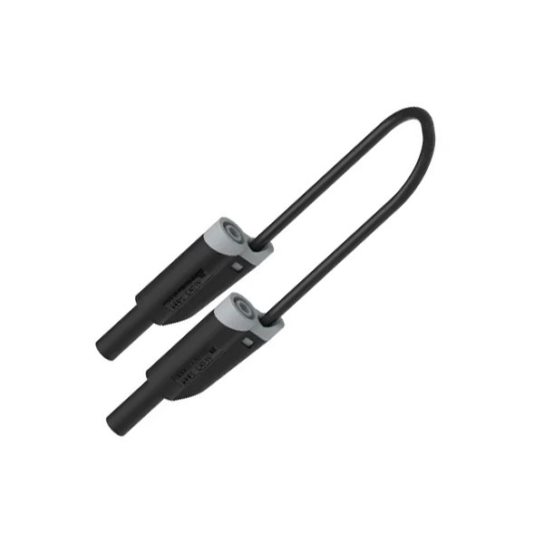 PJP 2717-IEC-150N  36A 4mm Shrouded Stackable Black Test Lead