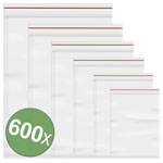 Quadrios 23Sa076 Grip Seal Bag Transparent Polyethylene 600 Pieces Storage Bags