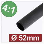 Quadrios 24CA305 Heatshrink adhesive Black 52 mm 13 mm 4:1 Sold per metre