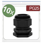 Quadrios 24CA385 Cable gland PG25 Polyamide Black 10 pcs