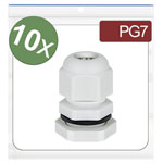 Quadrios 24CA391 Cable gland PG7 Grey Polyamide 10 pcs