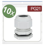 Quadrios 24CA397 Cable gland PG21 Polyamide Grey 10 pcs