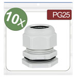 Quadrios 24CA398 Cable gland PG25 Polyamide Grey 10 pcs for secure connections