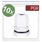 Quadrios 24CA405 Cable gland PG9 Polyamide White 10 pcs