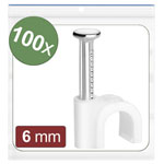 Quadrios 24CA419 Cable clips white Bundle Ø range 3 to 6 mm 100 pcs