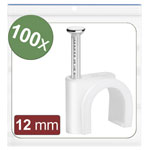 Quadrios 24CA423 Cable clips Ø 8-12 mm White Pack of 100