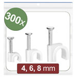 Quadrios 24CA424 Cable clips White Ø range 2-8 mm 300 pcs