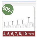 Quadrios 24CA426 Cable clips Bundle Ø range 2 to 10 mm White 600 pcs
