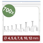 Quadrios 24CA427 Cable clips White Ø range 2 to 12 mm 700 pcs