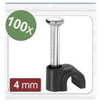 Quadrios 24CA428 Cable clips Black Ø range 2-4 mm 100 pcs