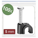 Quadrios 24CA429 Cable clips Black 3 to 5 mm 100 pcs for bundle fixing