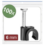 Quadrios 24CA430 Cable Clips Black Ø range 3-6 mm 100 pcs