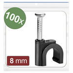 Quadrios 24CA432 Cable clips 5-8mm Black 100 pcs Bundle Ø range 5-8 mm