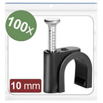 Quadrios 24CA433 Cable clips Ø range 7-10 mm Black 100 pcs