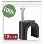 Quadrios 24CA434 Cable clips Black Ø range 8 to 12 mm 100 pcs