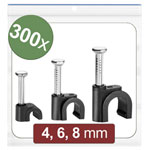 Quadrios 24CA435 Cable Clips Black Ø range 2-8mm 300 pcs