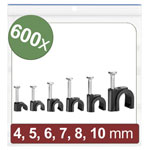 Quadrios 24CA437 Cable clips Black 600 pcs Bundle Ø range 2 to 10 mm
