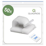 Quadrios 25CA477 Cable Clips White Self-adhesive Bundle Ø 1-7mm 50 pcs