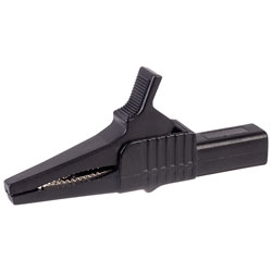 TruConnect 4mm Crocodile Clip 27mm Jaw Capacity Cat III 1000V 32A Black