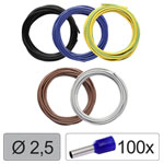 Quadrios 25CW119 LiFY 2.5 mm² Wire Set Black Blue Yellow-green Brown Grey