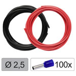 Quadrios 25CW129 Wire LiFY 2.5 mm² Red/Black Set Harmonised Certified Cables