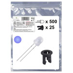 Quadrios 25O214 LED set Blue Circular 5 mm 1300 mcd 20 mA 3.0 V Wired