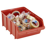 raaco 106733 Storage Bin Red  Durable and stackable for efficient storage