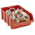 raaco 106733 Storage Bin Red  Durable and stackable for efficient storage