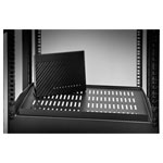 Renkforce RF-3432152 19 inch server rack shelf 1U black up to 400 mm depth