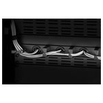 Renkforce RF-3525042 Server rack cabinet cable duct Black 19 inch 1 U