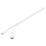 Renkforce RF-3697532 Mini DisplayPort HDMI Adapter White 0.50 m Gold Plated