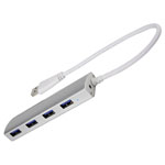 Renkforce RF-3703155 4 port USB 3.2 Gen 1 hub Aluminium USB Ports Hubs Adaptor