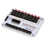 Whadda WPM461 display module: 8 displays, 8 LEDs, 8 buttons, TM1638 chip