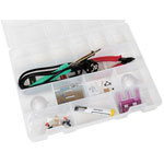 Whadda WSEDU20 science kit beginner's soldering set, build two LED gadgets