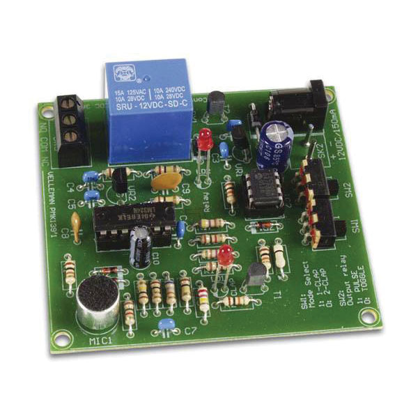 Whadda WSHA139 Clap-on clap-off switch, 1 piece, easy control of d...