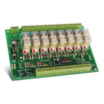 Whadda WSRC8056 relay card, 8-channel, RS232 control, custom apps, stand-alone