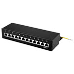 Renkforce RF-4456725 Network patch box CAT 6 12 ports 1U black