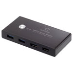 Renkforce RF-4474114 RF-SHB-200 USB 3.2 Gen 1 hub switch 4 ports black