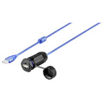 Renkforce RF-4536488 USB 2.0 Cable A to A 1.00 m with protective cap