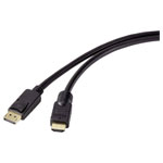 Renkforce RF-4581868 DisplayPort HDMI Adapter cable Black 7.50 m